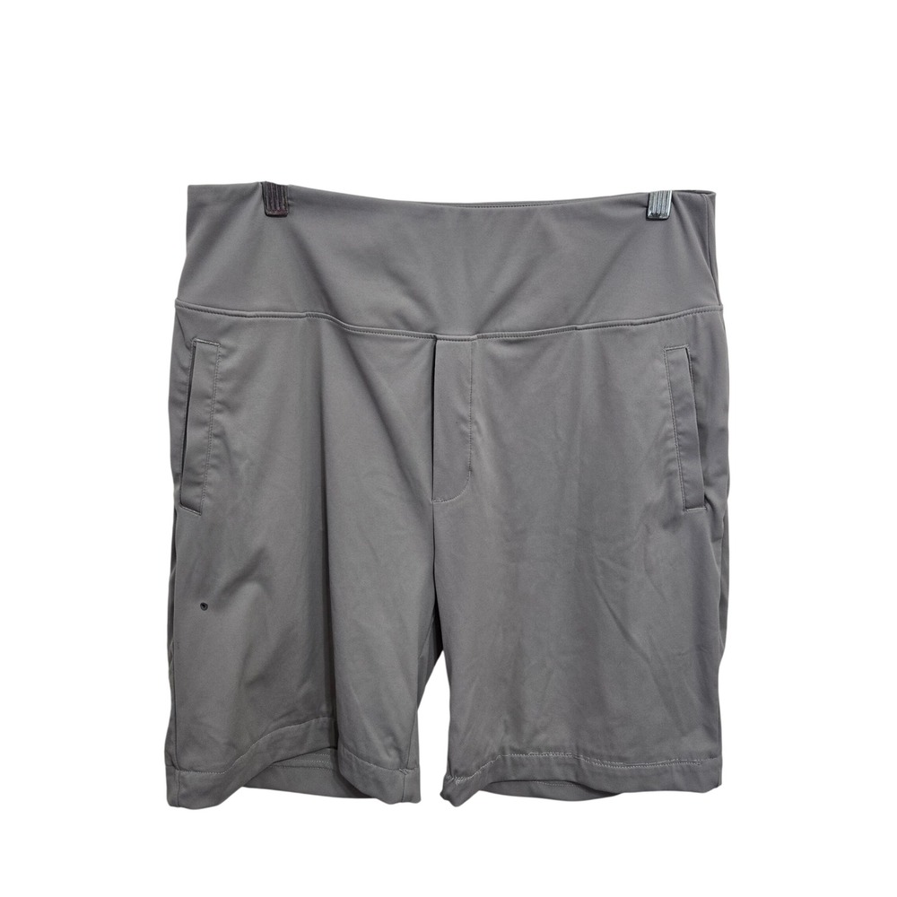 Santiny Womens Gray Athletic Golf Hiking Shorts XL Stretch Pockets Activewear